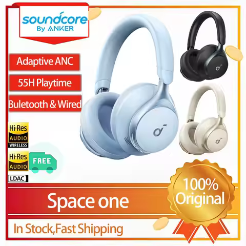 Original Soundcore by Anker Space One Active Noise Cancelling Headphone Wireless Bluetooth Headphone
