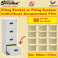 Snowdex Cabinet Filing System (INDIVIDUAL) Suspended File Suspension File Filing Pocket (1 Box = 50p