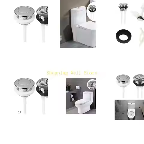 KX4B Toilet Push Button 38mm Thread Diameter Single/Dual Push Flushing Button Toilet