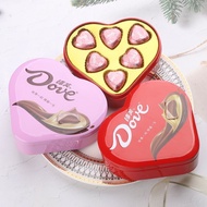 Dove/Dove Milk Sandwich Chocolate Wedding Candy Heart-Shaped Tin Box Finished Product with Sugar Chi