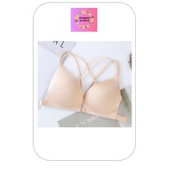 T-Shirt Push Up Bra / Non-Wire Bra with Front Closure and Seamless Back (Size : 32 A&B to 34 A&B)