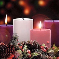 AE 3" ADVENT CANDLES THICK PILLAR CANDLE DESIGN FOR ADVENT CELEBRATIONS 7.6CM ADVENT CANDLE CONTEMPO