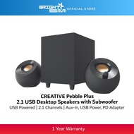 CREATIVE Pebble Plus 2.1 USB Desktop Speakers with Subwoofer