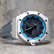 《改裝訂製》G-SHOCK特別限量版 男裝女裝手錶鋼錶電子錶 防水潛水錶 農家橡樹 Casioak Casio G Shock Special Limted Edition GA2100 Luxury Men Ladies Watch Blue 黑色 灰色