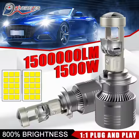 2x H7 H11 HB3 LED Headlights Mini Projector Lens 9005 9006 HB4 H8 H9 30PCS CSP CHIPS High Low Beam C