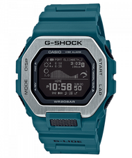 Casio - Casio G-LIDE系列經典款衝浪者必備潮汐電子錶-藍綠 G-shock GBX-100-2