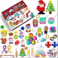 ⭐ 23Pcs Pop On It Fidget Toy Christmas New Year Countdown Advent Calendar Childrens Gift