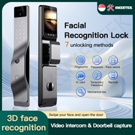 Digital Door Lock Wifi 3D Face Recognition Smart Door Lock Fingerprint APP Remote Locks Electronic Anti-theft Home Lock