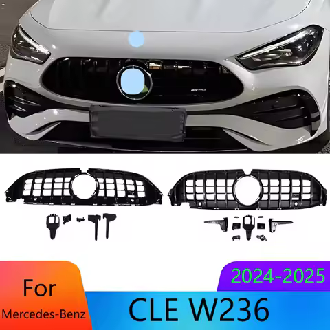 For Mercedes CLE C236 W236 2024-2025 Front Grille Bumper Cover Sport Mesh Grill Panel Replacement Tu
