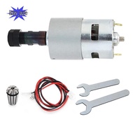 DC Motor CNC 775 Spindle Motor 100W 12-24VDC 20000RMP + ER11 Collet for DIY Mini CNC 3018 3018Pro 30