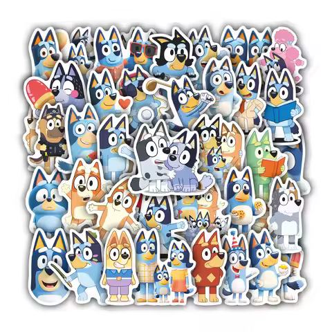 Bluey Stickers Waterproof Vinyl Stickers Bandit Bingo Chilli Birthday Party Favors Goodie Bag Stuffe