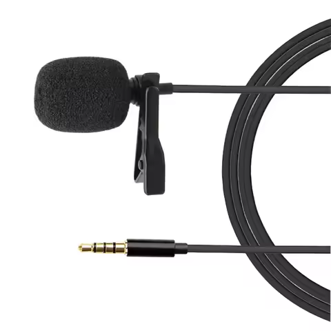 1/2/3/4/5/6Pcs Collar Clip Microphone 3.5mm Stereo Mini Microphone Portable Interview Microphone Col