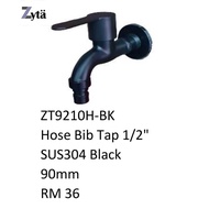 Zyta ZT9210H-BK Hose Bib Tap 1/2 SUS304 Matt Black 90mm