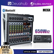 Deuahub  MC6X Powered Mixer 650*2 udio Power Mixer 4Channel Bluetooth Usb Mp3  99dsp Multifunction K