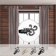 Rod Desyne Jean 1" Side Single Curtain Rod, 12-20 inch, Black