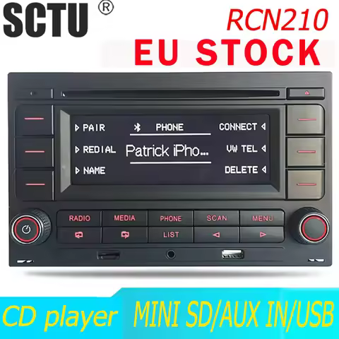 SCUMAXCON Car Radio RCN210 CD Player USB MP3 AUX Bluetooth For Volkswagen Golf MK4 Passat B5 Polo