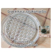 12 pcs glass coasters 1 dozen glass saucers, cup saucers, kedawung saucers, souvenir saucers, free b