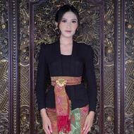 Kebaya J90 Yoryu Crincle Kutu Baru Folding Collar Outer Bet Oval Shoulder Ruffle Long Sleeve (only k