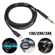 1/2/3M USB C To 6.35mm 1/4 TS Audio Stereo Cable Type C To 6.35mm Aux Jack Cord 6.35mm Mono To USB T