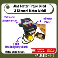 Car Motorcycle Headlight Tester Biled Projector LED Bulb Halogen 3 Channel