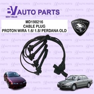 >WARRANTY< MD198216 CABLE PLUG PROTON WIRA 1.6 1.8 SOHC Single Cam Perdana old Spark Plug Wire Coil 