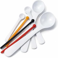 4 Set 28 Pcs Milligram Measuring Spoons Micro Scoops for Powder from 6mg to 1g, Anti-static Lab Dosi