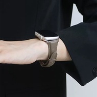 Apple iwatch 真皮錶帶 進口小牛皮 蘋果手錶帶 女窄款【可客製】