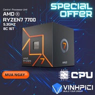 Amd Ryzen 7 7700 CPU (3.8GHz Boost 5.3GHz / 8 cores 16 threads / 40MB / AM5) [NEW]
