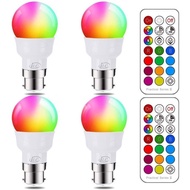iLC LED Light Bulbs, 40 Watt Equivalent Colour Changing 5W B22 Bayonet A60 RGBW Lights, RGB White Co