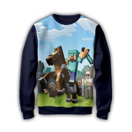 Minecraft Minicraft Game Kids Sweater v9 3D Printing Mobile Game for Children Ages 1-12 Years