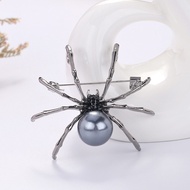 เข็มกลัดติดแมลงสำหรับผู้หญิงที่มีไข่มุกผสมอเนกประสงค์มีแฟชั่นใหม่เข็มกลัดรูปแมงมุม