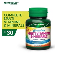 Nutrimax Complete Multivitamins Dan Minerals 30 Tablet Calcium Zinc