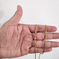 10K GOLD USA Necklace, Rope Chain, Looks Gold Chain Fashion Jewelry 18 - 20inches