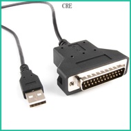 CRE 180cm USB to DB25 25Pin Adapter Cord for Connecting Vintage Printers Line 180cm