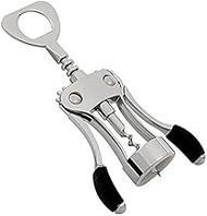 ICYSTOR Stainless Steel Butterfly Corkscrew Red Wine Ah-So Two-prong Cork Remover Puller Wing Type Waiter's Friend Wine Bottle Opener