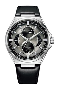 CITIZEN BU0060-09H Men's Watch Eco-Drive Ring Solar ACT Line Triple Calendar Moon Phase Silver Black