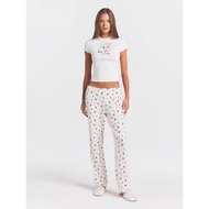 2YWZ Skims Easter Limited Lamb Print Graffiti Lace T-Shirt Trousers Suit