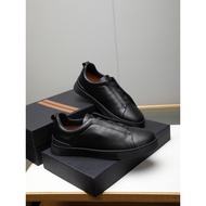 FD4Q ZEGNA New Style Men's Shoes Casual Shoes Sneakers Fashion Lazy Leather Slip-On Sneakers