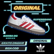 Adidas Samba OG White Red Stripe Original Sepatu Adidas Samba Original