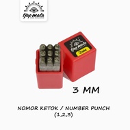 TJAP MATA CAP MATA Number/ Knock Number/ Number Punch 3 MM