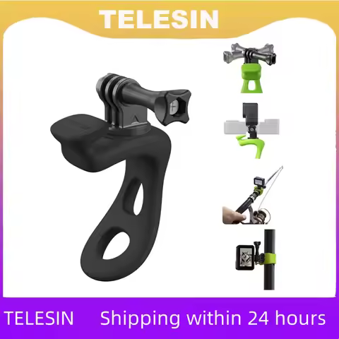 TELESIN Action Camera Mount silica adaptable Mini Flexible Bracket For Gopro Insta360 DJI Action Cam