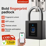 Bold anti-theft fingerprint padlock smart door lock container lock waterproof Keyless padlock Yale APP remote unlock