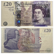 England Banknote 20 Pounds (2014-2018) XF Circulated.