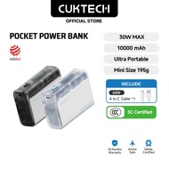【ccc certified】CUKTECH Mini Power Bank 10000mAh 30W  Fast Charging –  Mini Portable Charger for iPho