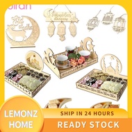 Ramadan Decoration Wooden Tray Makanan Eid Mubarak Table Decoration Dessert Tray Islam Muslim Raya Deco RayaHari Raya