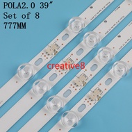 100% new 1set = 8PCs (4a + 4b) LED backlight bar fortv HC390DUN-VCFP1-21X 39ln5400 39la6200 LG Innot