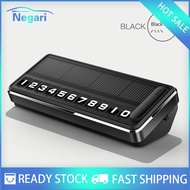 NG Motor✨ COD ✨ Car Solar Car LED Phone Number Plate Temporary Parking Card with Invisible Hidden Pl