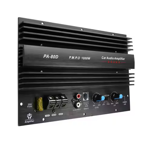 PA-80D 12V 1000W Amplifier Board Mono Car Audio Power Powerful Bass Subwoofers Amp For Vehicle Playe