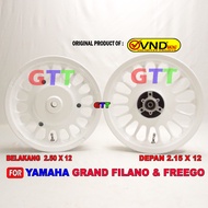 VELG ORIGINAL VND ROULLETE YAMAHA GRAND FILANO DAN FREEGO RING 12