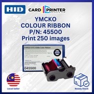 EZ YMCKO HID Fargo C50/DTC1000/DTC1250e Printer Card ID Ribbon Cartridge Ink Toner ID Print - 45500